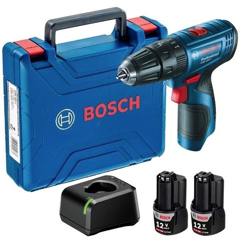 Parafusadeira Furadeira Bosch Gsb 120-li 12v com 2 Baterias, 1 Carregador e Maleta