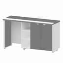 Ver imagem 2 de Aparador Frigobar Embutir Esquerdo Armário 2 Portas com Pés em Metal Corporate