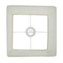 Ver imagem 4 de Cupula Clássica de Abajur Luminaria 30x30x30cm Quadrado Tecido Algodão Soquete Importado Ref 57