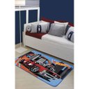 Ver imagem 2 de Tapete para Quarto Infantil Hot Wheels 70cm x 110cm Jolitex