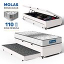 Ver imagem 3 de Cama Box Baú com Colchão de Molas Ensacadas Double Face Essence Probel + Auxiliar Solteiro 88 cm