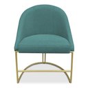 Ver imagem 7 de Kit 06 Cadeiras Poltrona de Jantar Bela Suede Base Metálica Industrial Dourado Azul Turquesa