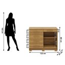 Ver mais imagens de Cômoda Sapateira 5 Gavetas 2 Portas 122 Cm Siri 20019 Vlr Nature