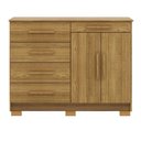 Ver imagem 2 de Cômoda Sapateira 5 Gavetas 2 Portas 122 Cm Siri 20019 Vlr Nature