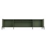Rack para Sala 260cm com 4 Portas Brise Pés Metal 100% Mdf Cor:musgo com Dourado - 3