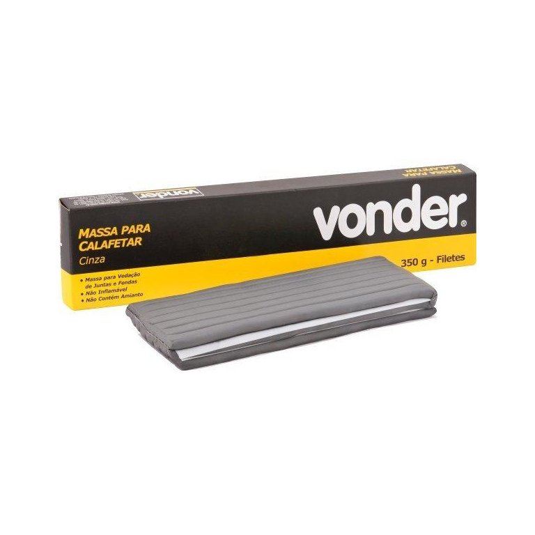 Massa para calafetar 350g cinza 21 filetes - Vonder