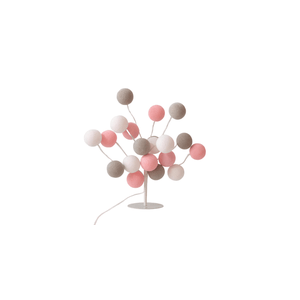 Luminária de Mesa Árvore de Luz Estilo Bonsai com Bolinhas Bivolt (rosa Cinza)