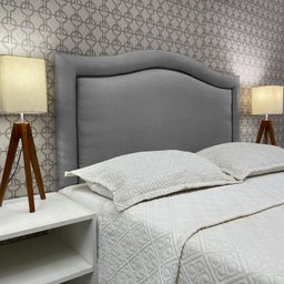Cabeceira Queen Estofada Sevilha Provençal Linho Cinza 160 X 120 Rbl - 1