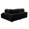 Sofá de Canto Retrátil e Reclinável com Molas LD 3,00x2,00m Viviane Suede Preto Madelina Decor - 5
