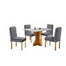 Conjunto Sala de Jantar 4 Lugares Atlanta Mesa 1.20x0.80 e 4 Cadeiras Madeira Maciça - 2