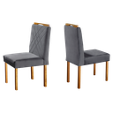 Ver imagem 3 de Conjunto Sala de Jantar 4 Lugares Atlanta Mesa 1.20x0.80 e 4 Cadeiras Madeira Maciça