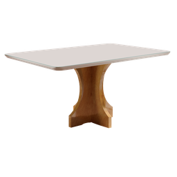 Conjunto Sala de Jantar 4 Lugares Atlanta Mesa 1.20x0.80 e 4 Cadeiras Madeira Maciça - 4