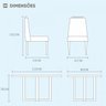 Conjunto Sala de Jantar 4 Lugares Atlanta Mesa 1.20x0.80 e 4 Cadeiras Madeira Maciça - 7