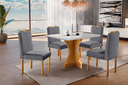 Ver imagem 1 de Conjunto Sala de Jantar 4 Lugares Atlanta Mesa 1.20x0.80 e 4 Cadeiras Madeira Maciça