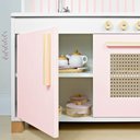 Ver imagem 5 de Cozinha Infantil Retro com Geladeira Kit Livro Educativo em Madeira - Rosa Bebê