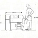 Ver imagem 6 de Cozinha Infantil Retro com Geladeira Kit Livro Educativo em Madeira - Rosa Bebê