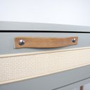 Ver imagem 4 de Penteadeira Retrô 100cm C/ Tela Sustentável Couro Pé Madeira:verti