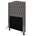 Ver imagem 1 de Cabeceira Greta Cama Box Solteiro 90cm Suede Grafite