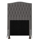Ver imagem 3 de Cabeceira Greta Cama Box Solteiro 90cm Suede Grafite