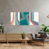 Quadro Decorativo 3 Telas Para Sala - Abstrato Linhas Retas - 60x40cm - 5