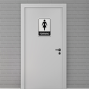Ver imagem 3 de Combo 6 Placas De Sinalização Banheiro Feminino 15x20 Acesso - B-565 F9e