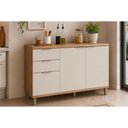 Ver imagem 1 de Balcão Cozinha Bless 2PORTAS 3GAVS 120cm Jequitiba/Off Linea