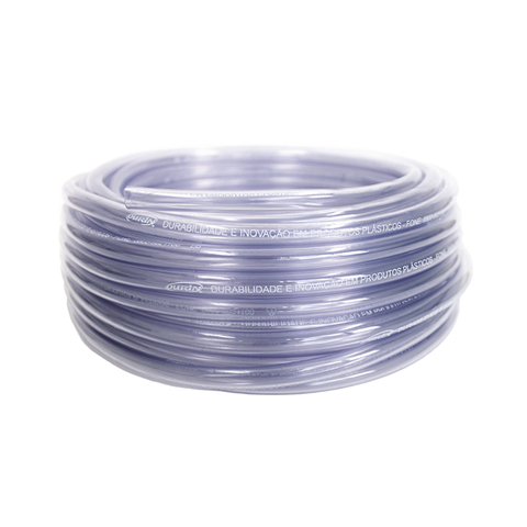 Mangueira Siliconada Cristal Reforçada Bitola 5/16'' Espessura 1,3mm Rolo 30 Metros Durín