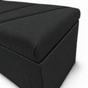 Ver imagem 5 de Calcadeira Recamier Baú Estofada 100cm para Cama Solteiro Suede Preto Imperio Decor