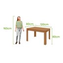 Ver imagem 5 de Conjunto Sala de Jantar Mesa Athenas 120 Tampo no Glass com 4 Cadeiras Apogeu - Lopas Amendoa Clean