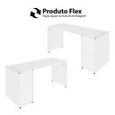 Ver imagem 6 de Mesa Escritório 150cm com Nicho Aéreo Industrial F5 Office Cor:branco