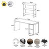 Mesa Escritório 150cm com Nicho Aéreo Industrial F5 Office Cor:branco - 5