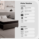 Ver imagem 2 de Cama Box Viúva + Colchão D33 One Face - 56x128x188cm - e-Shop Casa - Couro