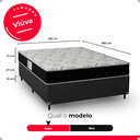 Ver imagem 3 de Cama Box Viúva + Colchão D33 One Face - 56x128x188cm - e-Shop Casa - Couro