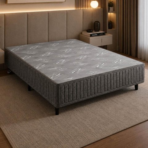 Base Box de Casal (138x188x41) King Koil CR460C Cinza