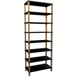 Estante 72x38x195 Preto C/ 7 Prat. 24,3cm - 1