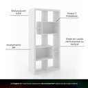 Ver imagem 3 de Estante Aberta Escritório Sala de Estar Home Ofice E1712 MDP Branco - Gran Belo