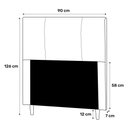 Ver imagem 2 de Cabeceira Cama Box Solteiro Donna 90cm Suede Cinza