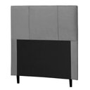 Ver imagem 1 de Cabeceira Cama Box Solteiro Donna 90cm Suede Cinza