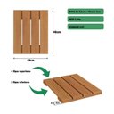 Ver imagem 3 de Conjunto 4 Decks 40cm x 40cm Madeira Maciça Marrom Taty Móveis