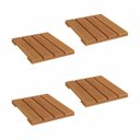 Ver imagem 1 de Conjunto 4 Decks 40cm x 40cm Madeira Maciça Marrom Taty Móveis