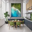 Ver imagem 1 de Quadro Canvas Oceano e Ilha 40x30cm Mold Branca