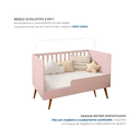 Ver imagem 5 de Berço Mini Cama 3 em 1 Americano 100% MDF Ayla