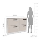 Ver imagem 4 de Sapateira Lisboa com 4 Gavetas 110x92cm Creme/Branco 250690