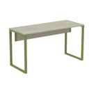 Ver imagem 1 de Mesa de Trabalho para Escritório Retangular P25 Tub Contemporânea 170cm Bege Pandin Móveis