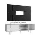 Ver imagem 5 de Rack Madesa Dubai com Pés e Painel para Tv até 58 Polegadas Branco/preto 0977 Cor:branco/preto