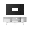 Ver imagem 7 de Rack Madesa Dubai com Pés e Painel para Tv até 58 Polegadas Branco/preto 0977 Cor:branco/preto