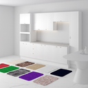 Ver imagem 3 de Kit Jogo 10 Tapetes 60 X 40 Cm Peludo Banheiro Porta
