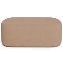 Ver imagem 5 de Puff Decorativo Orgânico para Living Quarto 100cm Doha W01 Linho Bege Escuro - Lyam Decor