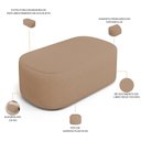 Ver imagem 7 de Puff Decorativo Orgânico para Living Quarto 100cm Doha W01 Linho Bege Escuro - Lyam Decor
