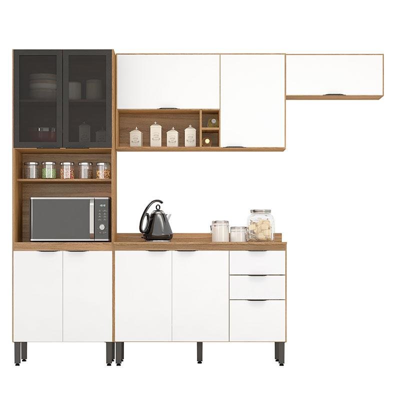 Cozinha Modulada Firenze FI0006 Amêndola Branco - Demóbile